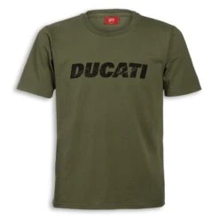 T-SHIRT DUCATI VINTAGE LOGO KAKI