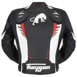 BLOUSON CUIR FURYGAN TRACK NOIR/ROUGE/BLANC 5 BLOUSON CUIR FURYGAN TRACK NOIR/ROUGE/BLANC -Équipement De Cyclisme blouson moto cuir furygan track noir rouge blanc dos