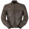 BLOUSON CUIR FURYGAN VINCE HUNT MARRON