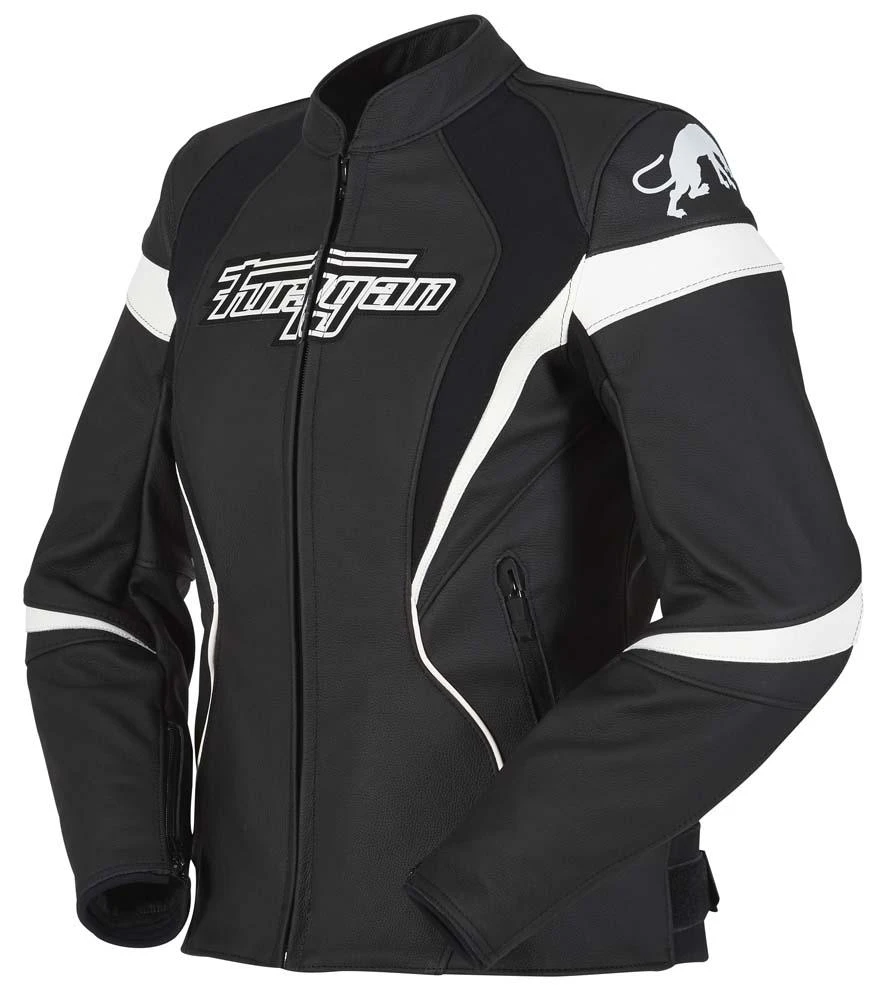 BLOUSON CUIR FURYGAN XENIA RACING LADY NOIR/BLANC 2 BLOUSON CUIR FURYGAN XENIA RACING LADY NOIR/BLANC – Image 2