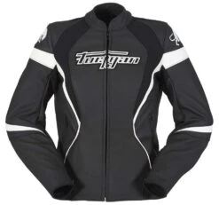 BLOUSON CUIR FURYGAN XENIA RACING LADY NOIR/BLANC