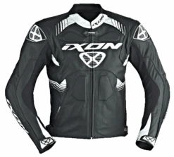 BLOUSON CUIR IXON VOLTAGE NOIR/BLANC