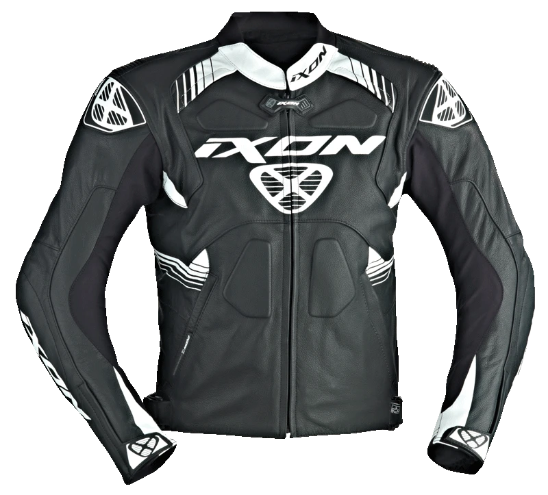 BLOUSON CUIR IXON VOLTAGE NOIR/BLANC 1 BLOUSON CUIR IXON VOLTAGE NOIR/BLANC