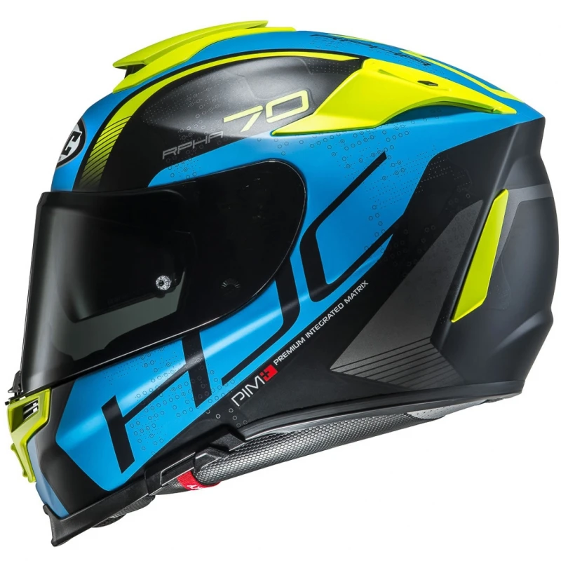 CASQUE HJC R-PHA 70 VIAS NOIR/BLEU/JAUNE FLUO 2 CASQUE HJC R-PHA 70 VIAS NOIR/BLEU/JAUNE FLUO – Image 2