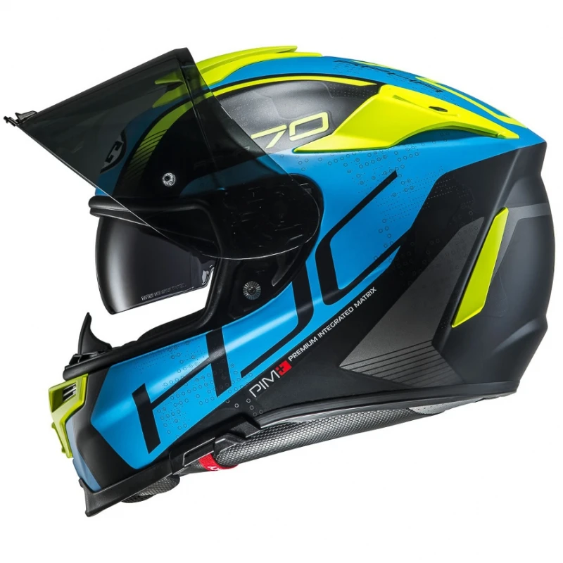 CASQUE HJC R-PHA 70 VIAS NOIR/BLEU/JAUNE FLUO 7 CASQUE HJC R-PHA 70 VIAS NOIR/BLEU/JAUNE FLUO – Image 7