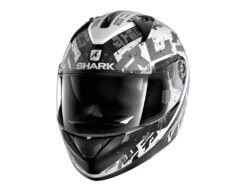 CASQUE SHARK RIDILL KENGAL NOIR/BLANC/GRIS MAT