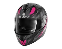 CASQUE SHARK RIDILL NOIR ET ROSE MAT