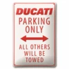 DUCATI PLAQUE METAL PARKING ONLY