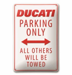 DUCATI PLAQUE METAL PARKING ONLY