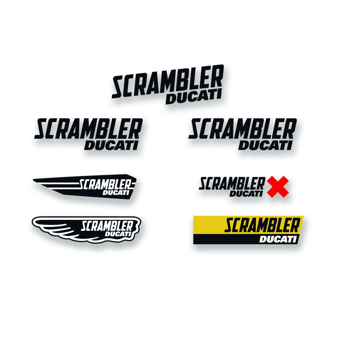 DUCATI SCRAMBLER PLANCHE AUTOCOLLANTS 1 DUCATI SCRAMBLER PLANCHE AUTOCOLLANTS