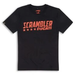 DUCATI SCRAMBLER T-SHIRT BLACK FLIP
