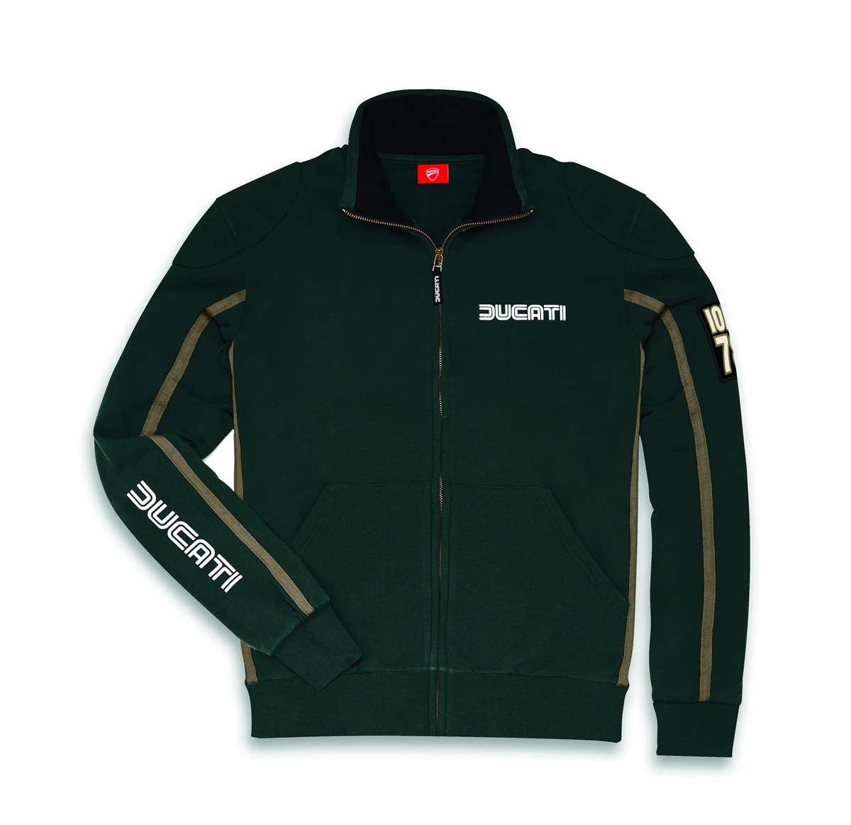 DUCATI SWEAT SHIRT ZIPPE IOM 78 VERT 1 DUCATI SWEAT SHIRT ZIPPE IOM 78 VERT
