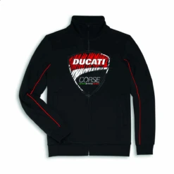 DUCATI SWEAT SHIRT ZIP CORSE SKETCH