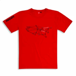 DUCATI T-SHIRT GRAPHIC ART STEEL HEART