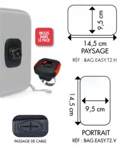 HOUSSE EASY BAG T2 POUR GPS ET SMARTPHONE -Équipement De Cyclisme housse universel gps telephone smartphone tg easy bag t2 portrait paysage 2