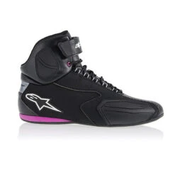 BASKETS ALPINESTARS STELLA FASTER NOIR/ROSE FEMME