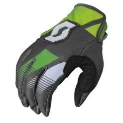 GANTS TEXTILE CROSS SCOTT 350 RACE GRIS/VERT