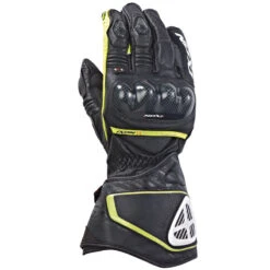 GANTS RACING CUIR IXON RS CIRCUIT HP NOIR/JAUNE