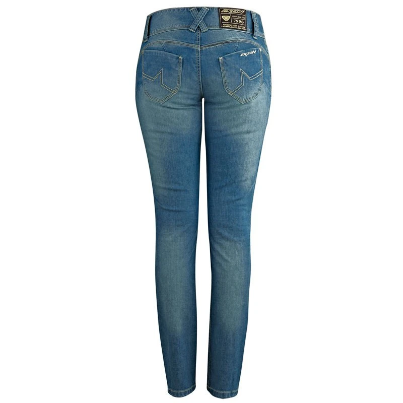 JEAN MOTO FEMME IXON SYDNEY BLEU CLAIR 2 JEAN MOTO FEMME IXON SYDNEY BLEU CLAIR – Image 2