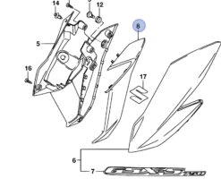 SUZUKI ECOPE LATERALE GSX-S 750 2007/2008