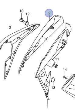 SUZUKI ECOPE LATERALE GSR 750 2011-2016