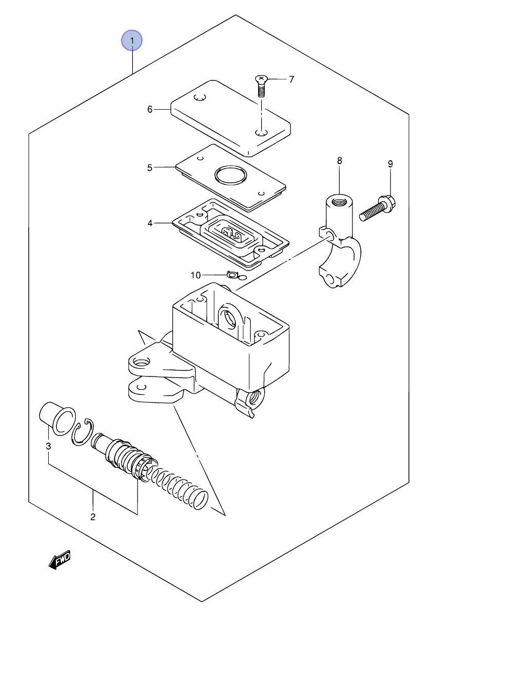 SUZUKI MAITRE CYLINDRE FREIN AVANT DL/GSF/GSR/GSX/SV 1 SUZUKI MAITRE CYLINDRE FREIN AVANT DL/GSF/GSR/GSX/SV