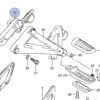 SUZUKI PLATINE REPOSE PIED ARRIERE GSF 650 / GSF 1250
