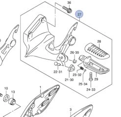 SUZUKI REPOSE PIED ARRIERE GSX1300R HAYABUSA 2008-2014